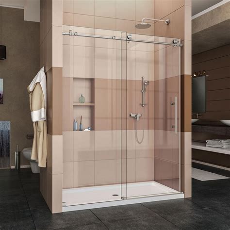 darcy stainless steel sliding shower enclosure|56.